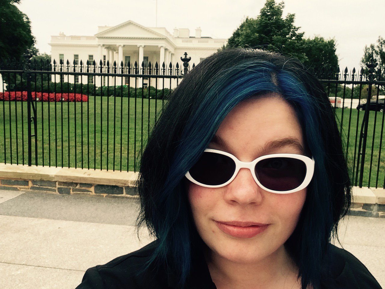 Ashe Dryden in front of the White House